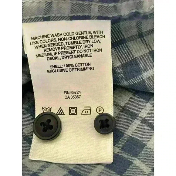 Columbia Shirt Mens Size Large Flannel Button Down Blue Plaid soft outdoors - Picture 7 of 7